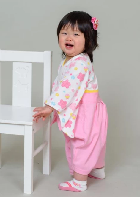 ベビー 子供用 女の子 着物 袴 ロンパース ベビー服 80cm ピンク