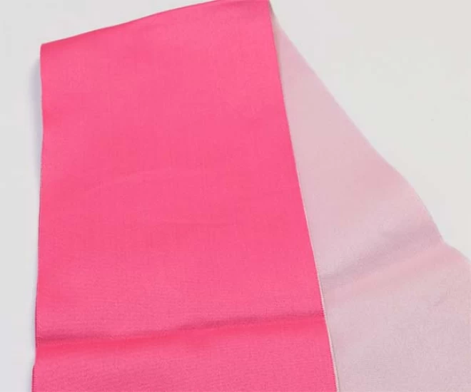浴衣帯　リバーシブル帯　ピンク/薄ピンク　ポリエステル　セール価格