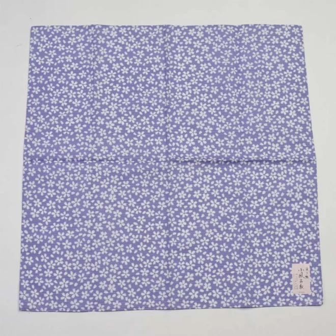 小風呂敷 薄紫色 小桜柄 約50cm 綿100% 変わり織 呉服のひぐち