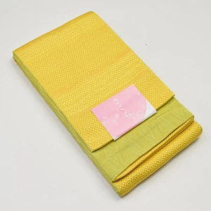 浴衣帯 黄色/黄緑色 リバーシブル小袋帯 ポリエステル